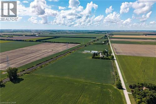 Aerial view of sparsely populated area featuring abundant farmland - 6828 Third Line, Chatham, ON 