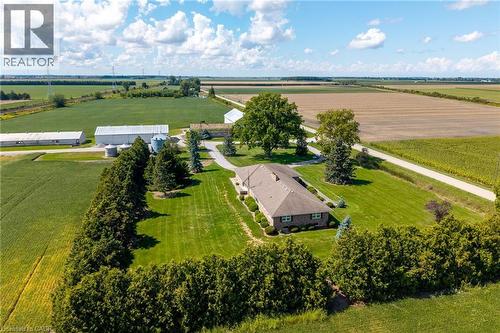 Overview of rural landscape featuring rows of crops - 6828 Third Line, Chatham, ON - Outdoor With View