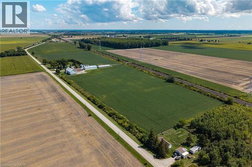 Aerial view of sparsely populated area featuring extensive farmland - 6828 Third Line, Chatham, ON - Outdoor With View