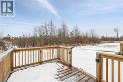View of snow covered deck - 
