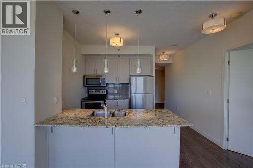 150 Water Street N Unit# 1007, Cambridge, ON - Indoor Photo Showing Kitchen With Double Sink With Upgraded Kitchen