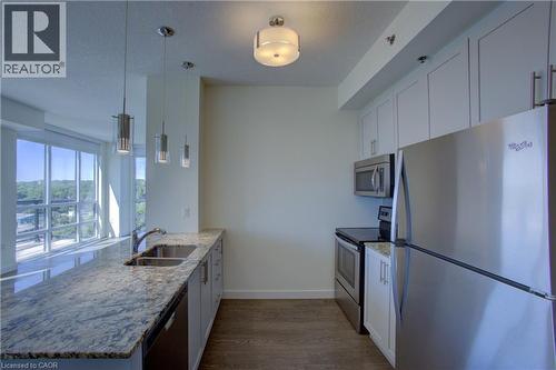 150 Water Street N Unit# 1007, Cambridge, ON - Indoor Photo Showing Kitchen With Stainless Steel Kitchen With Double Sink