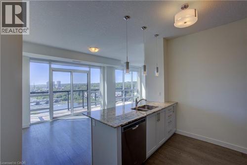 150 Water Street N Unit# 1007, Cambridge, ON - Indoor Photo Showing Kitchen With Double Sink