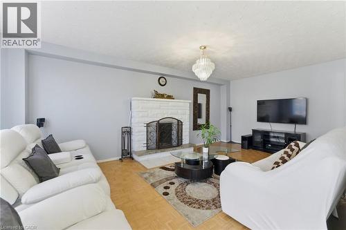 2 Morningstar Court, Hamilton, ON - Indoor Photo Showing Living Room With Fireplace