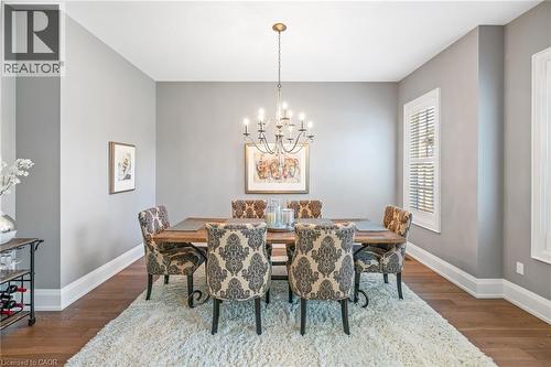 Can seat a table of 16 in the Dining area - 507 Mississagua Street, Niagara-On-The-Lake, ON - Indoor Photo Showing Dining Room