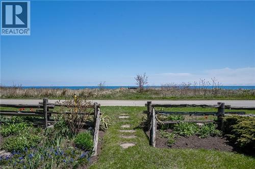 View of yard featuring a water view - 849 Beach Boulevard, Hamilton, ON - Outdoor With View