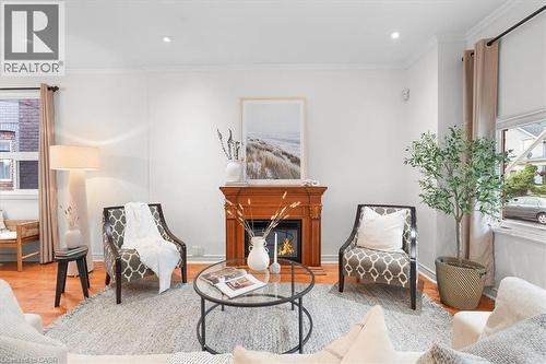 336 Emerald Street N, Hamilton, ON - Indoor Photo Showing Living Room With Fireplace