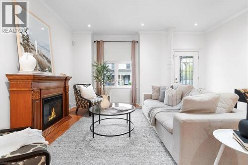 336 Emerald Street N, Hamilton, ON - Indoor Photo Showing Living Room With Fireplace