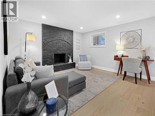 3406 Putter Place, Burlington, ON - Indoor Photo Showing Living Room With Fireplace