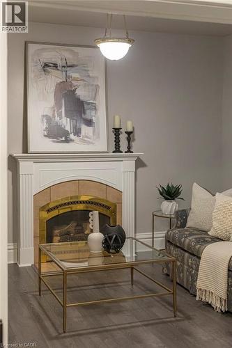 90 Blake Street, Hamilton, ON - Indoor Photo Showing Living Room With Fireplace