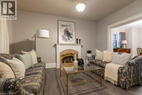 90 Blake Street, Hamilton, ON - Indoor Photo Showing Living Room With Fireplace
