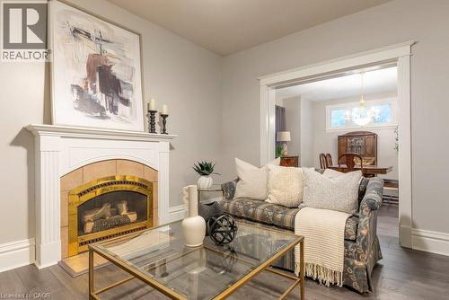 90 Blake Street, Hamilton, ON - Indoor Photo Showing Living Room With Fireplace