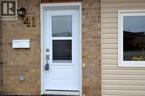 Entrance to property with brick siding - 41 Sister Kern Terrace, Hamilton, ON - Outdoor With Exterior