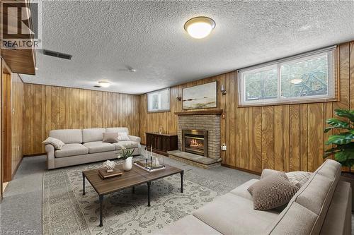 88 Glen Valley Drive, Hamilton, ON - Indoor Photo Showing Living Room With Fireplace