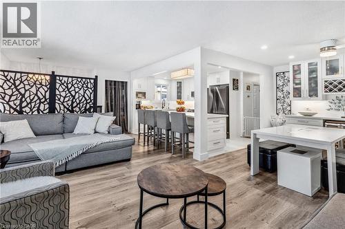 Living area featuring light wood-style flooring - 136 Limpert Avenue, Cambridge, ON - Indoor Photo Showing Living Room