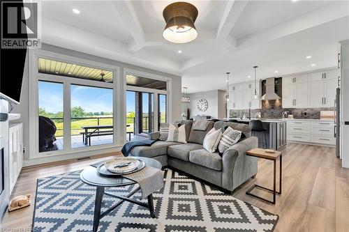 14 Hudson Drive, Brantford, ON - Indoor Photo Showing Living Room With Fireplace