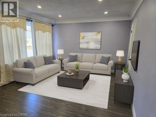 Virtually Staged - 373 East 27Th Street, Hamilton, ON - Indoor Photo Showing Living Room