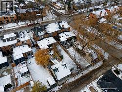 Aerial view with back alley access - 