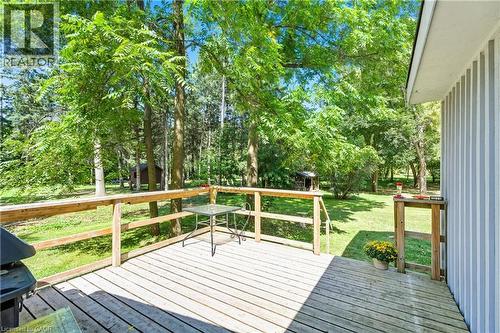 DECK & REAR YARD - 1402 6 Highway, Flamborough, ON - Outdoor With Deck Patio Veranda