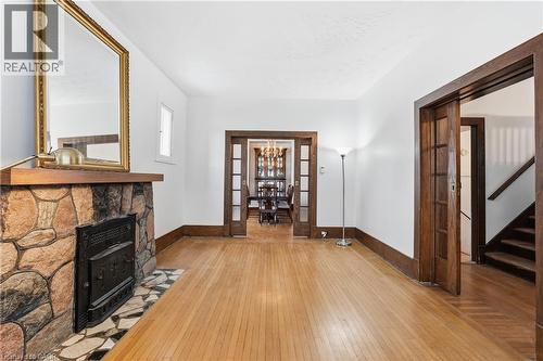 110 Houghton Avenue S, Hamilton, ON - Indoor With Fireplace