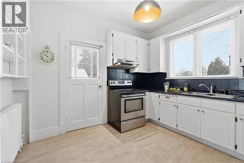 110 Houghton Avenue S, Hamilton, ON - Indoor Photo Showing Kitchen With Double Sink