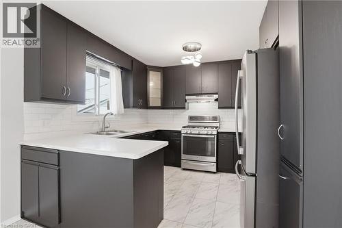 93 Wellington Street, Welland, ON - Indoor Photo Showing Kitchen With Stainless Steel Kitchen