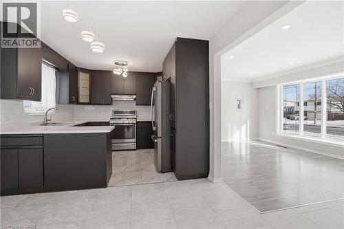 93 Wellington Street, Welland, ON - Indoor Photo Showing Kitchen With Double Sink