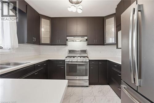 93 Wellington Street, Welland, ON - Indoor Photo Showing Kitchen With Double Sink