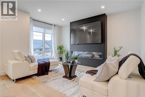Living area featuring recessed lighting and light wood-style flooring - 151C Port Robinson Road, Pelham, ON - Indoor Photo Showing Living Room