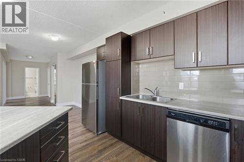 149 Main Street W Unit# 607, Hamilton, ON - Indoor Photo Showing Kitchen With Double Sink