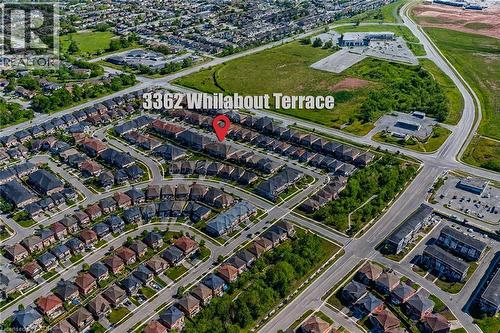 Aerial overview of property's location with nearby suburban area - 3362 Whilabout Terrace, Oakville, ON - 