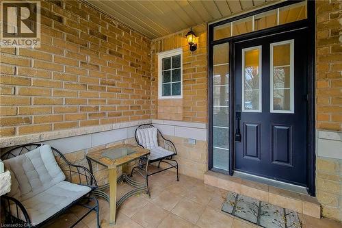 Entrance to property featuring brick siding - 3362 Whilabout Terrace, Oakville, ON - Outdoor With Deck Patio Veranda With Exterior
