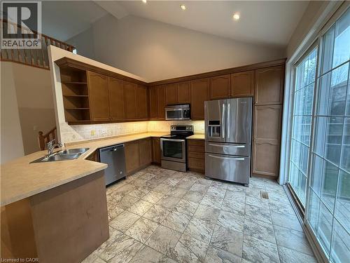4210 Saunders Crescent, Burlington, ON - Indoor Photo Showing Kitchen With Stainless Steel Kitchen With Double Sink