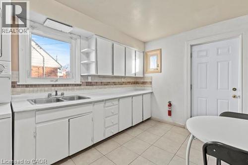 50 West 4Th Street, Hamilton, ON - Indoor Photo Showing Kitchen With Double Sink