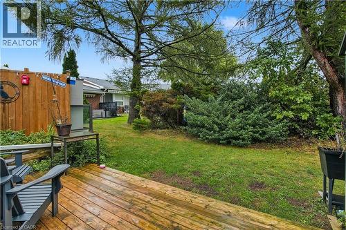 Wooden deck with a yard - 47 Bishop Reding Trail, Hamilton, ON - Outdoor