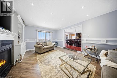 47 Burnt Ember Court, Kitchener, ON - Indoor Photo Showing Living Room With Fireplace
