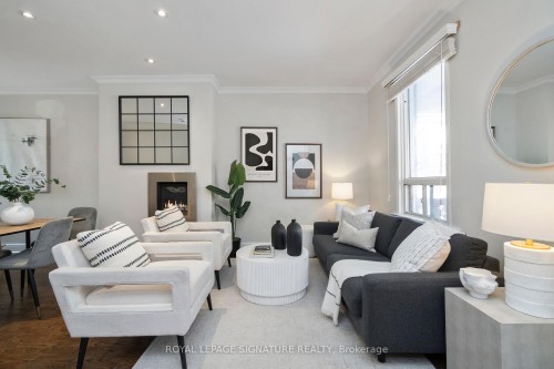 215 Yarmouth Road, Toronto, ON - Indoor Photo Showing Living Room With Fireplace