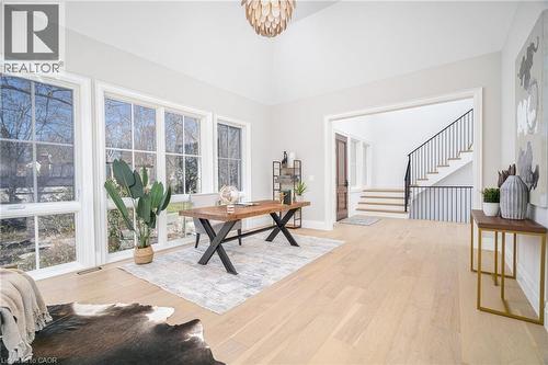 Office area with light wood finished floors - 1322 Minaki Road, Mississauga, ON - Indoor