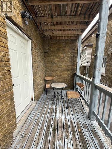 View of wooden terrace - 106 Spadina Avenue Unit# 1, Hamilton, ON - Outdoor With Deck Patio Veranda With Exterior