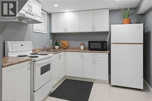 basement - 46 Delena Avenue S, Hamilton, ON - Indoor Photo Showing Kitchen With Double Sink