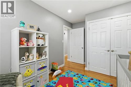 Recreation room featuring light wood-style floors and recessed lighting - 364 Roselawn Place, Waterloo, ON - Indoor
