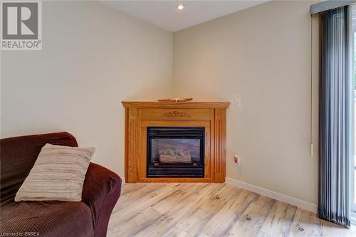 32 Montclair Crescent Unit# 16, Simcoe, ON - Indoor Photo Showing Living Room With Fireplace