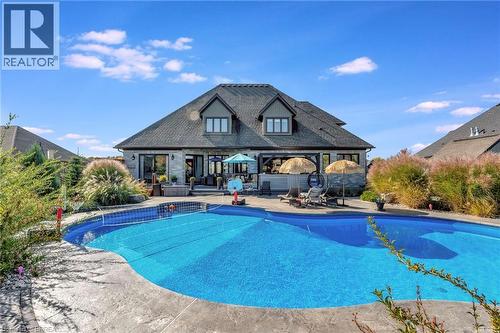 24 Tedley Boulevard, Brantford, ON - Outdoor With In Ground Pool With Deck Patio Veranda With Backyard