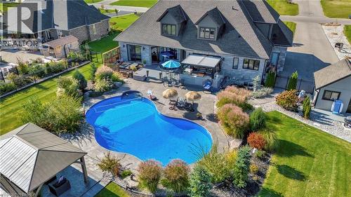 24 Tedley Boulevard, Brantford, ON - Outdoor With In Ground Pool With Deck Patio Veranda