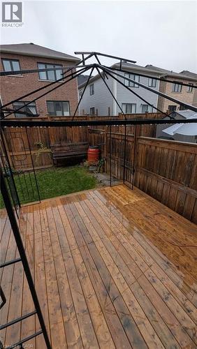 Wooden terrace featuring a fenced backyard - 19 Cromarty Avenue, Caledonia, ON - Outdoor With Deck Patio Veranda