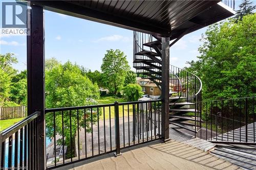 Wooden terrace with stairway - 5368 Menzie Street, Niagara Falls, ON - Outdoor With Deck Patio Veranda With Exterior