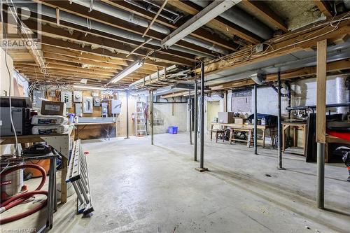 Unfinished below grade area featuring a workshop area - 2340 King Street E, Hamilton, ON - Indoor Photo Showing Basement