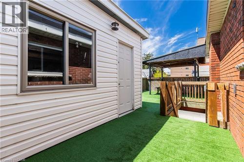 View of yard - 2340 King Street E, Hamilton, ON - Outdoor With Deck Patio Veranda With Exterior