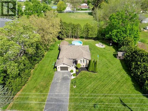 Aerial view of property and surrounding area - 1565 Old Brock Street, Vittoria, ON - Outdoor
