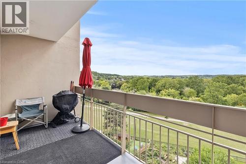 View of balcony - 350 Quigley Road Unit# 512, Hamilton, ON - Outdoor With Balcony With Exterior